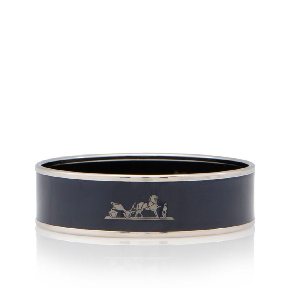 Hermes Enamel Caleche Wide Bangle